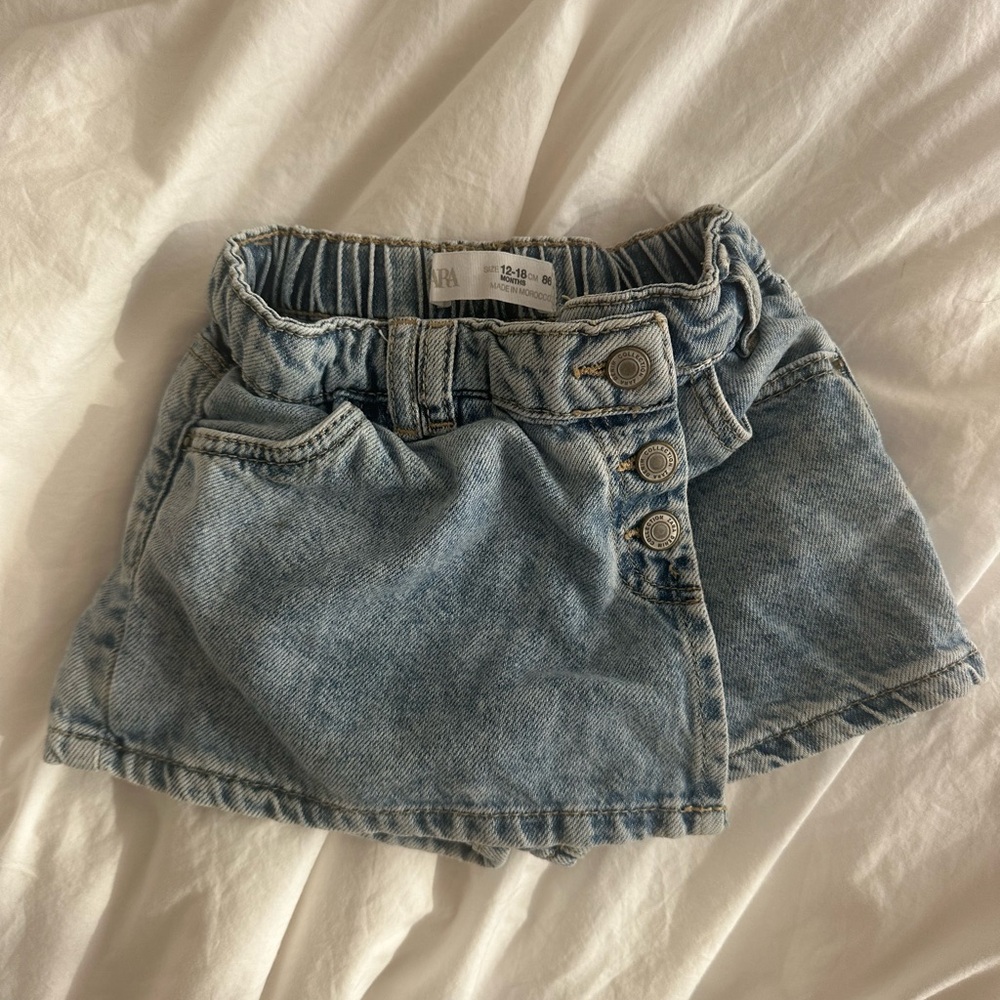 Zara Blue Skorts Denim Style
